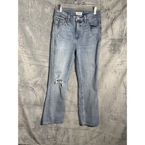 Pistola Women's Size 27 Blue Distressed‎ Flare Jeans Denim Style P00016088JN